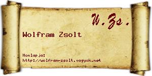 Wolfram Zsolt névjegykártya